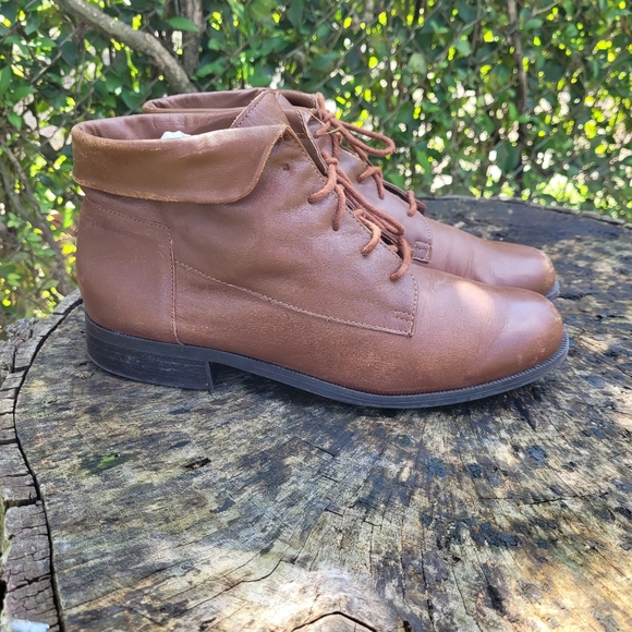 Vintage Women Brown Ankle Boots 